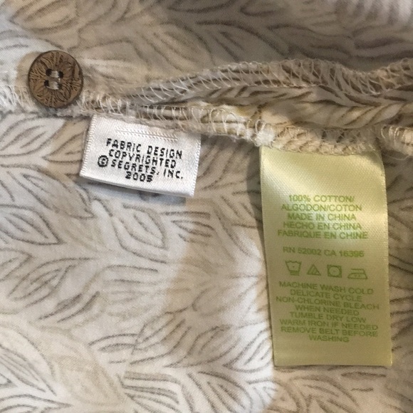 Sigred Olsen Leaf Print Tunic with Belt Size Small - Picture 12 of 12